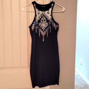 Express dark navy blue dress